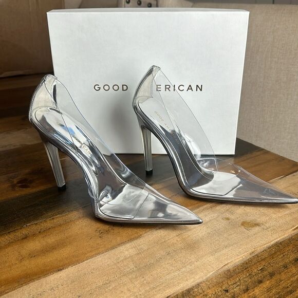 Good American Heels-Clear Lucite-Stilleto - Picture 8 of 11